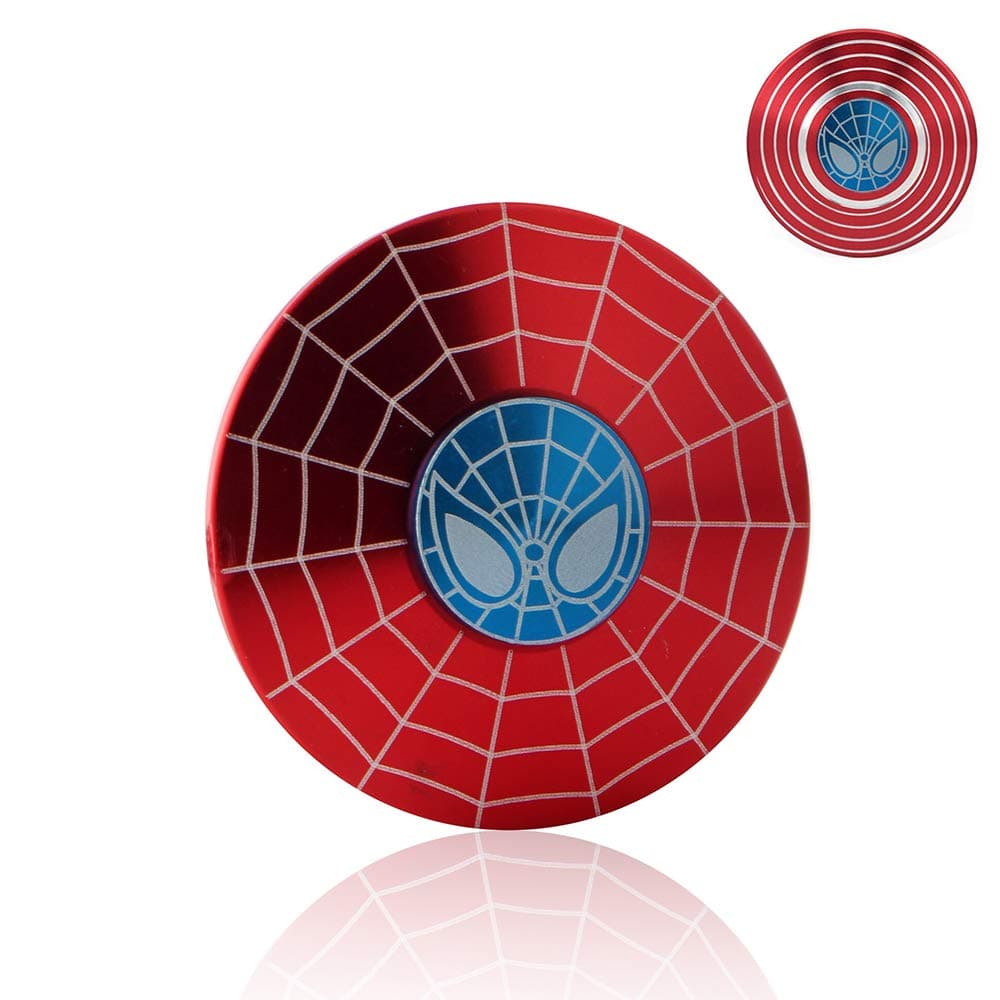 Spider Superhero Style Metal Spinner Man Premium Double Sided Hand Spinner Two Patterns Stress Relieve Toys for Kids and Adults