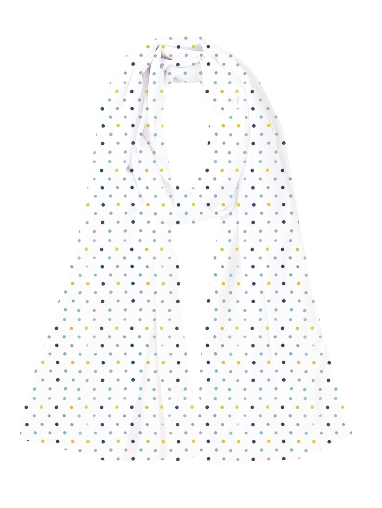 Scarf 100% Pure Cotton Set of 1- Stoles | scarves | scarf |stole for Summer, Sun Protection Cotton Face Scarf for girls and women with Size - (28" x 72"), Women's Stylish Multi Dot Print Cotton Stoles