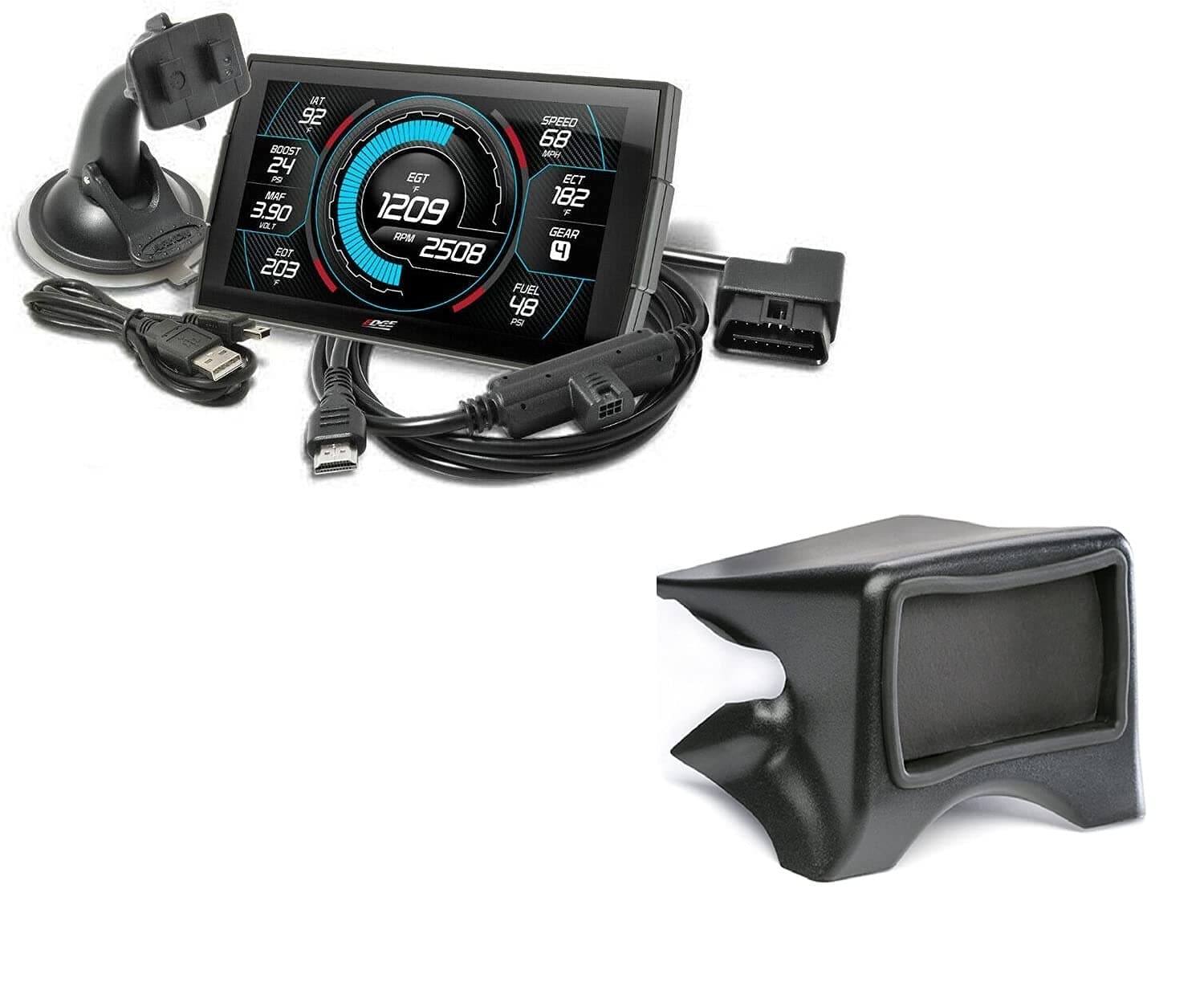 Edge Products Insight CTS3 Touch Screen Gauge Monitor 84130-3 & Dash Pod 18552 Compatible with 2009-2014 F150 Gas Trucks Engines Triton V6 V8 5.0 5.4 4.6
