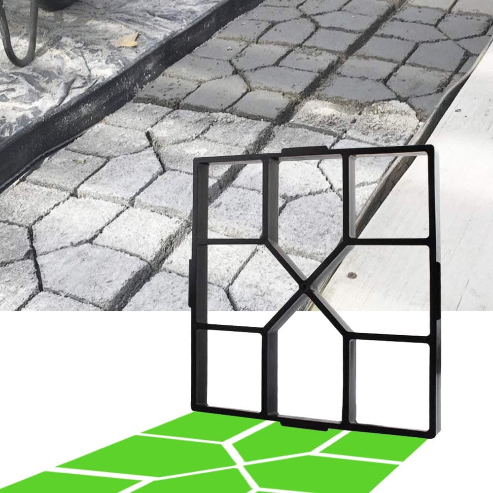 ANOTHERA 15.7"x15.7"x1.57" Walk Maker Reusable Concrete Path Maker Molds Stepping Stone Paver Lawn Patio Yard Garden DIY Walkway Pavement Paving Moulds (Square)