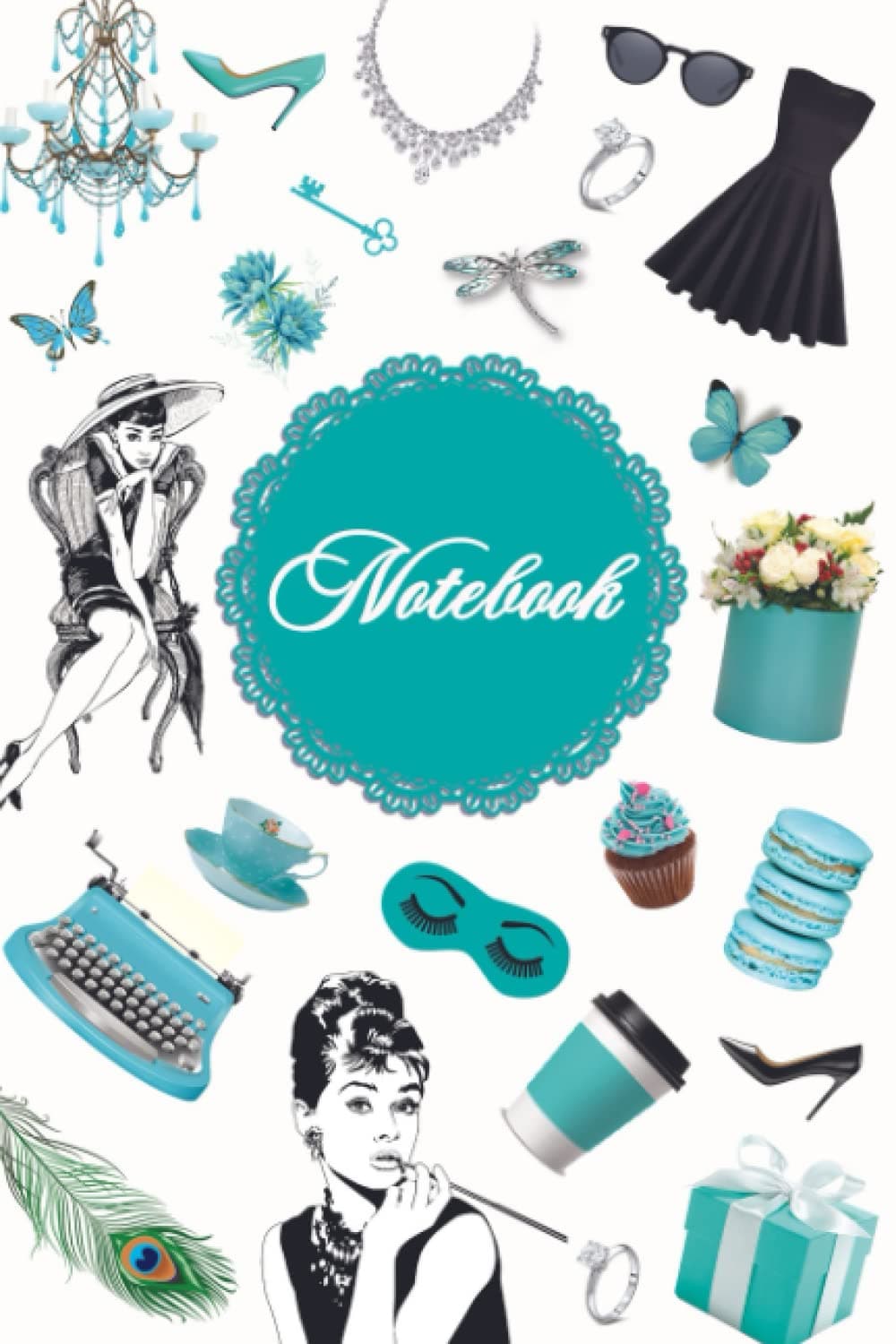 Notebook: 6 x 9 inch Breakfast at Tiffany's 120 page Themed Notebook (Matte Finish)