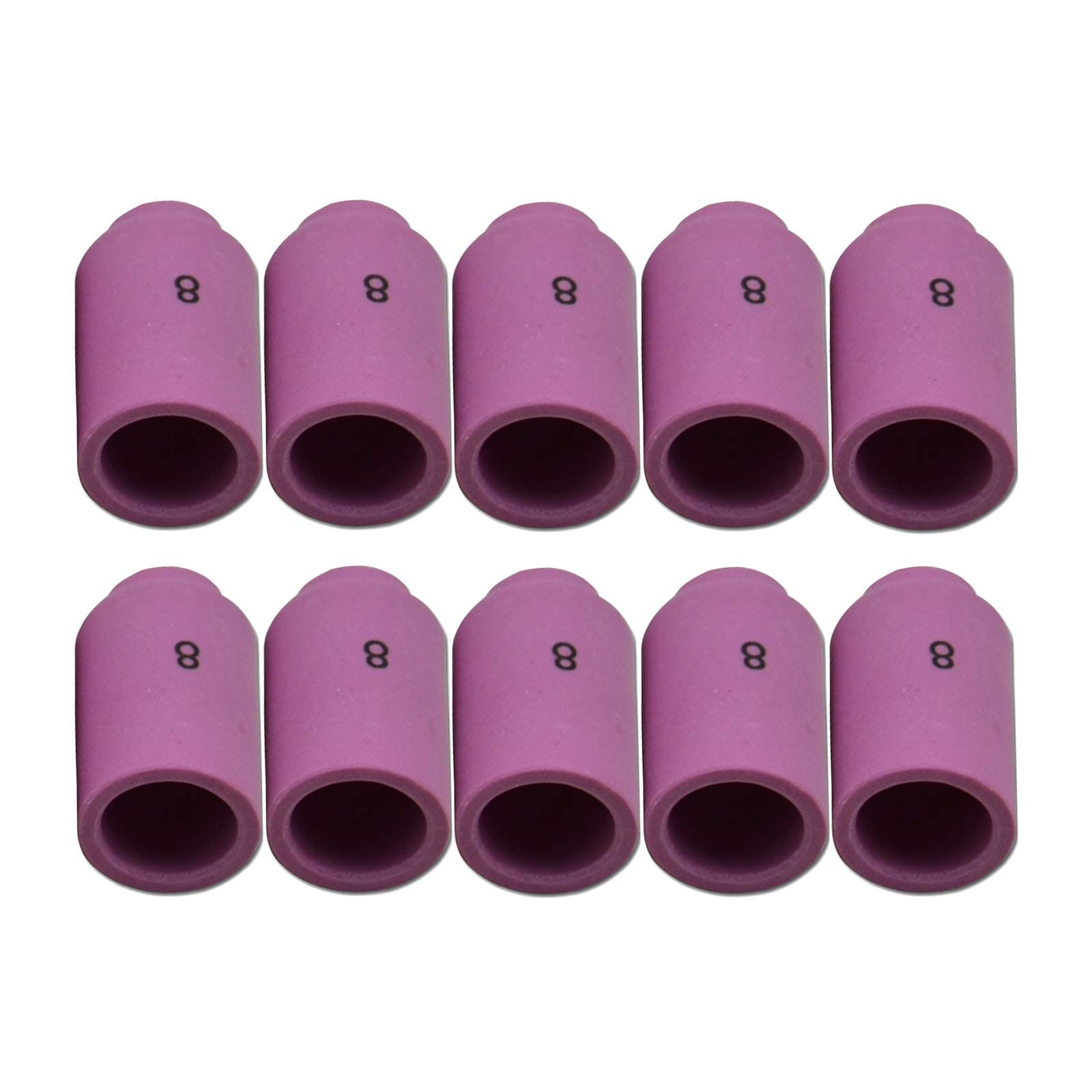RIVERWELD TIG Alumina Nozzle Ceramic Cups 13N12 8# 12.5mm Orifice Fit PTA SR DB WP 9 17 18 20 25 26 TIG Welding Torch Accessories Pack of 10