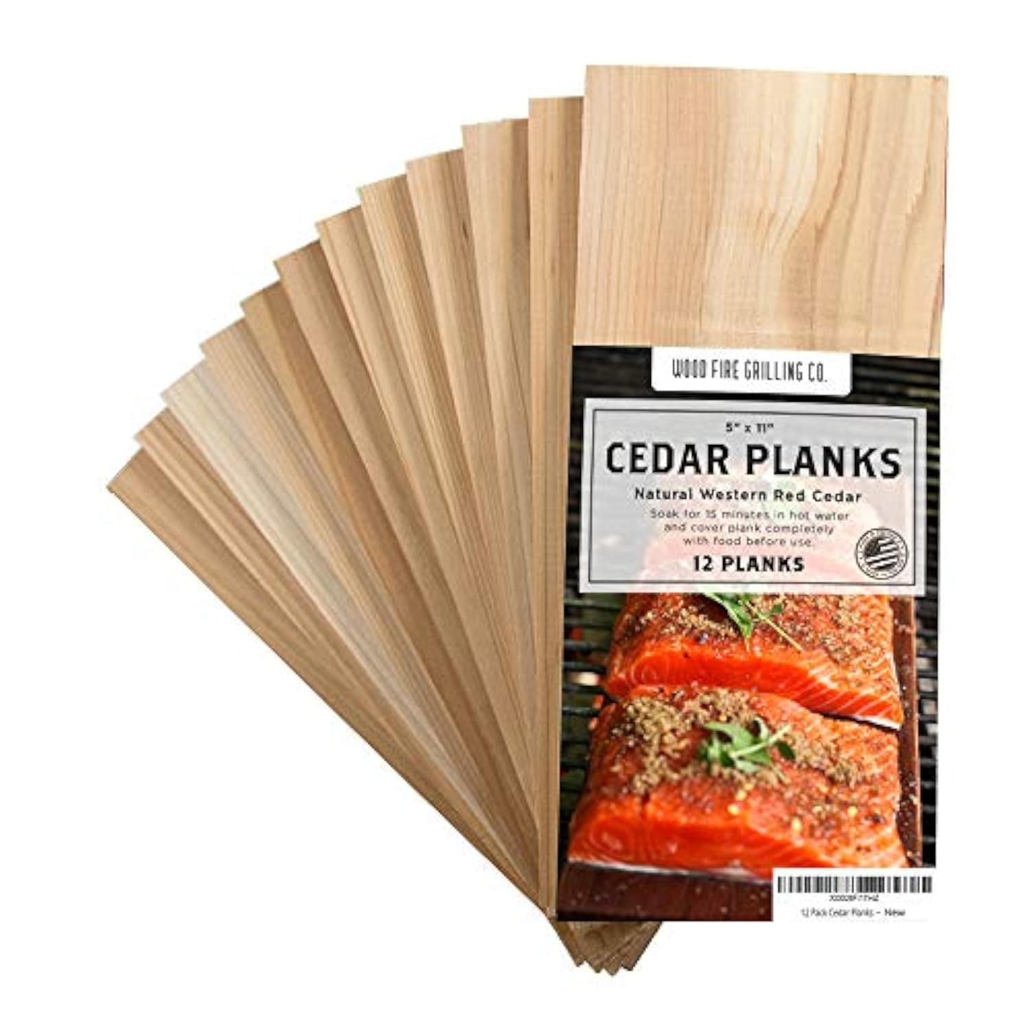 Wildwood Grilling 12 Pack Cedar Planks for Salmon and More - Sourced and Made in The USA