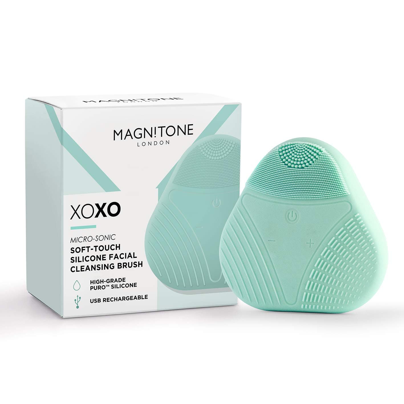 MagnitoneXoxo Micro-Sonic Softtouch Silicone Facial Cleansing Brush - Green