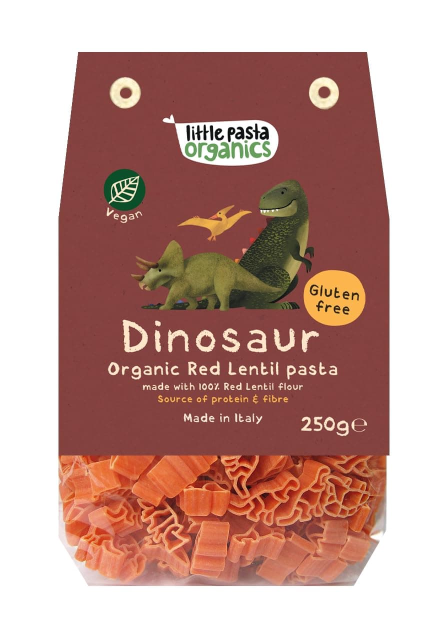 Little Pasta Organics Little Pasta Organics Organic Dinosaur Shaped Pasta 250 g Multi-Coloured , Red