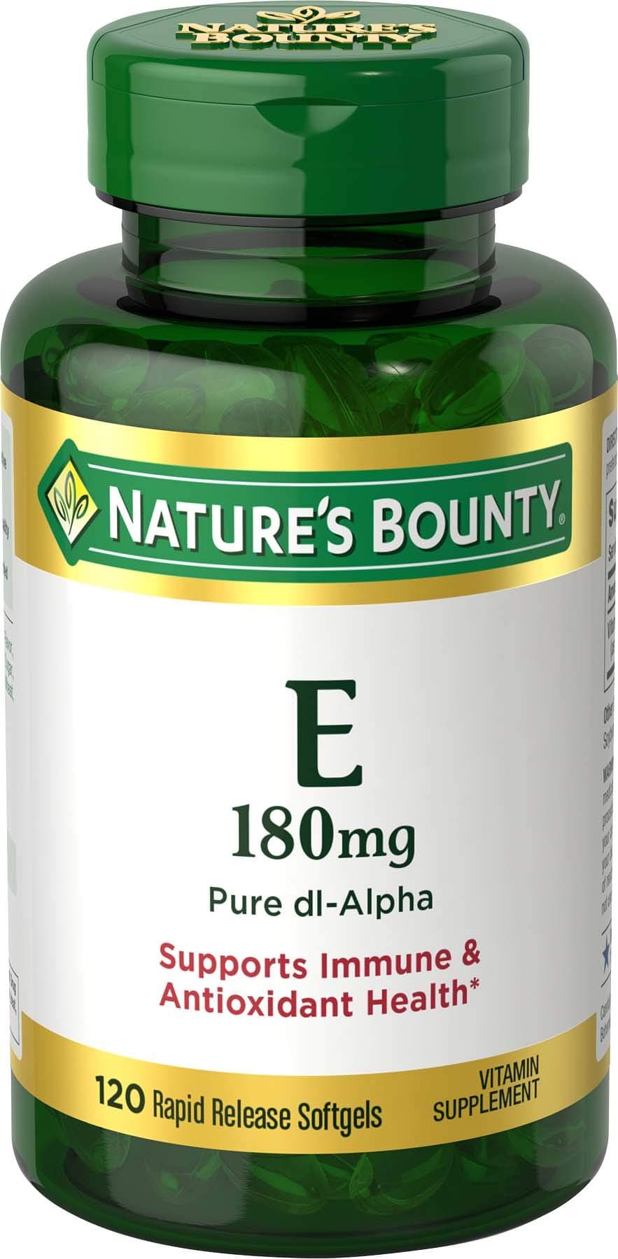 Nature's Bounty E-400 Iu Natural Pure D-alpha, 120-Count