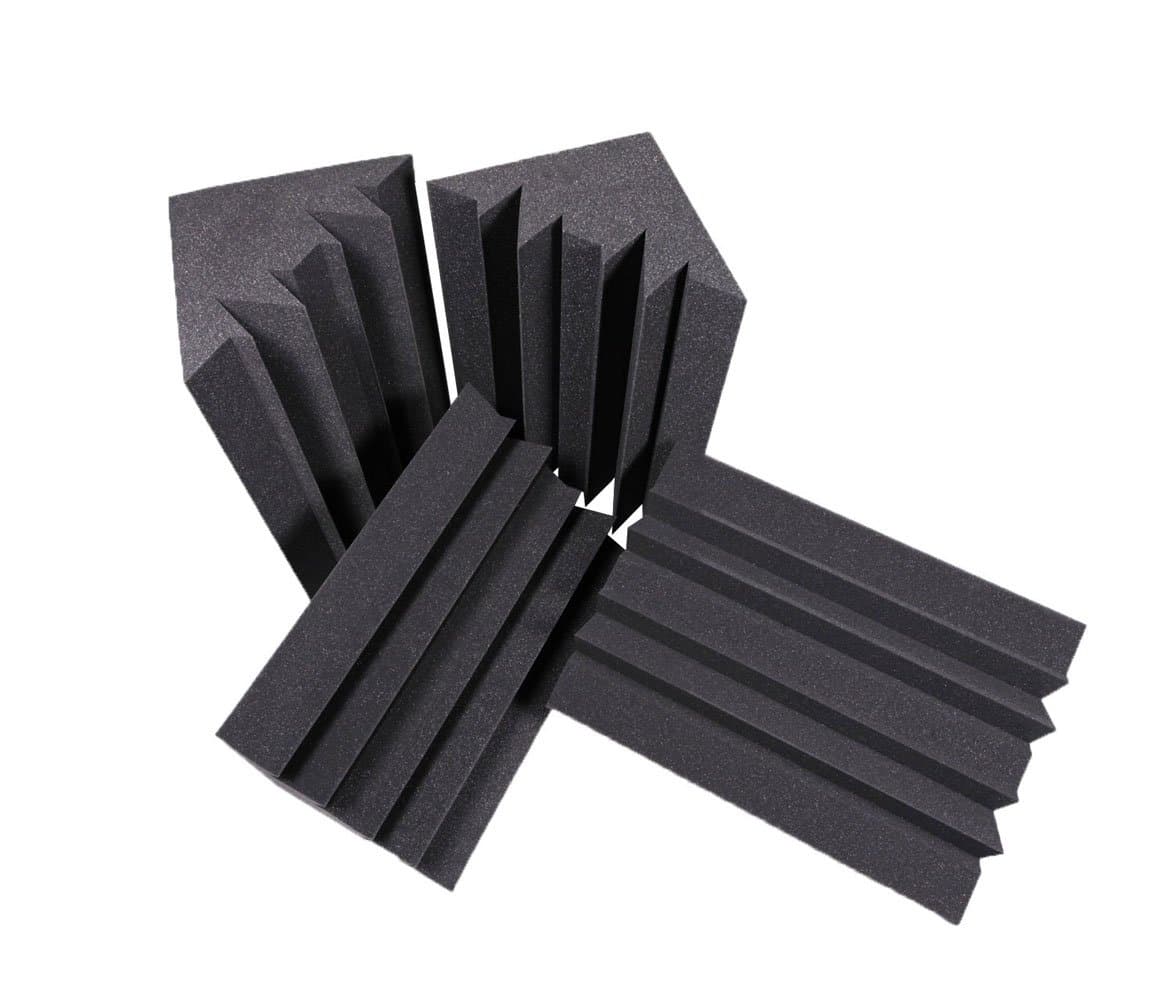 Acoustic Foam Bass Traps - 4 Pack (Charcoal) 12" X 12" X 24"