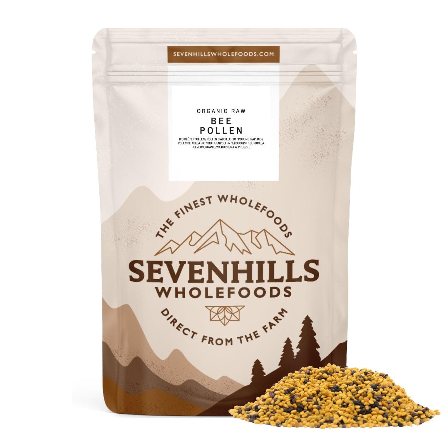 Sevenhills Wholefoods Organic Bee Pollen Granules, Spanish, Raw, Ethically Harvested 1kg