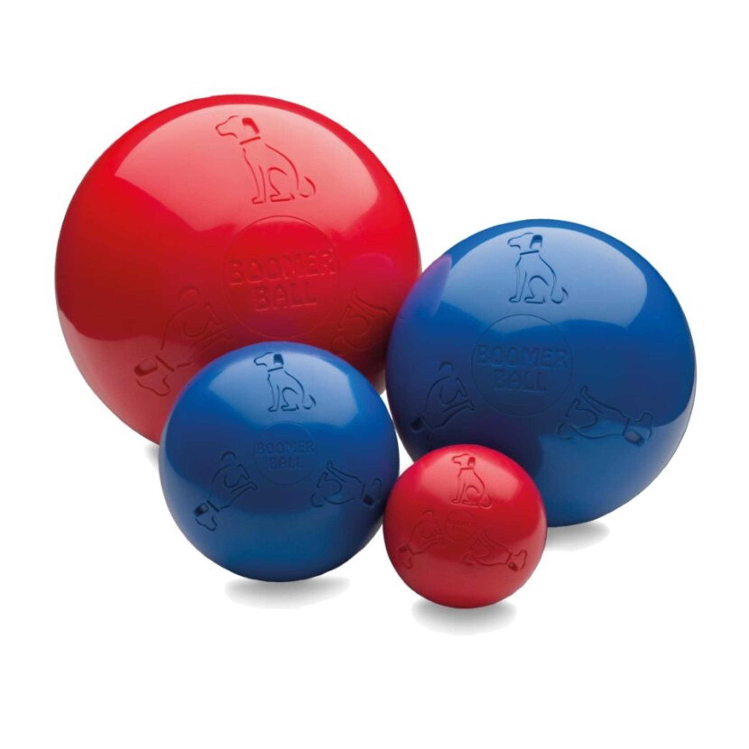 Boomer Ball 4 inch, Virtually Indestructible Best Dog Toy, Boredom Busting Football, Tough & Durable Small Dog Ball, Floats on Water, Great for Mental Stimulation & High Energy Dogs, Assorted Colours