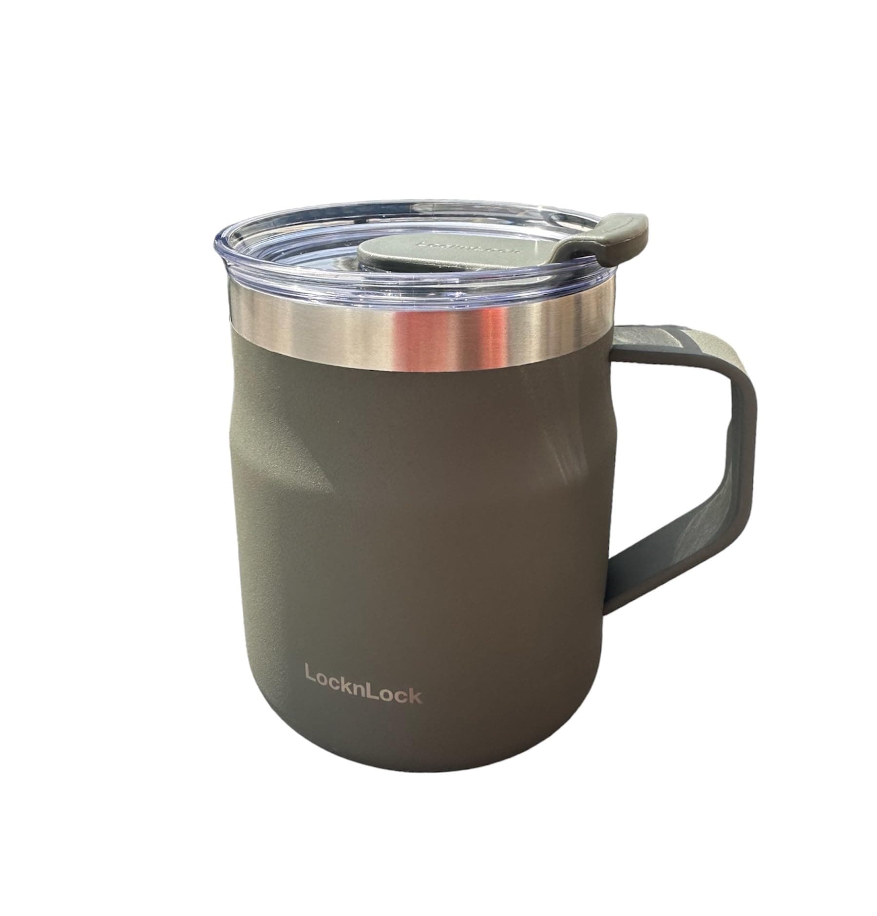 Metro Mug 355ml Khaki – Double-Wall Insulated Stainless Steel Mug with Spill-Resistant Lid