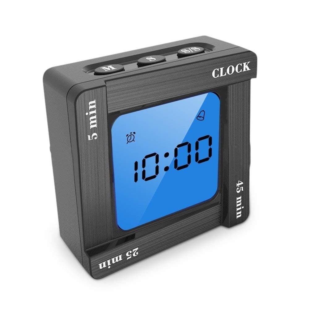 Digital Timer Clock, Alarm Clock with Snooze and Countdown Up Function Cube Timer for Time Management for Students, Kids, Office Meeting, Study, Reading