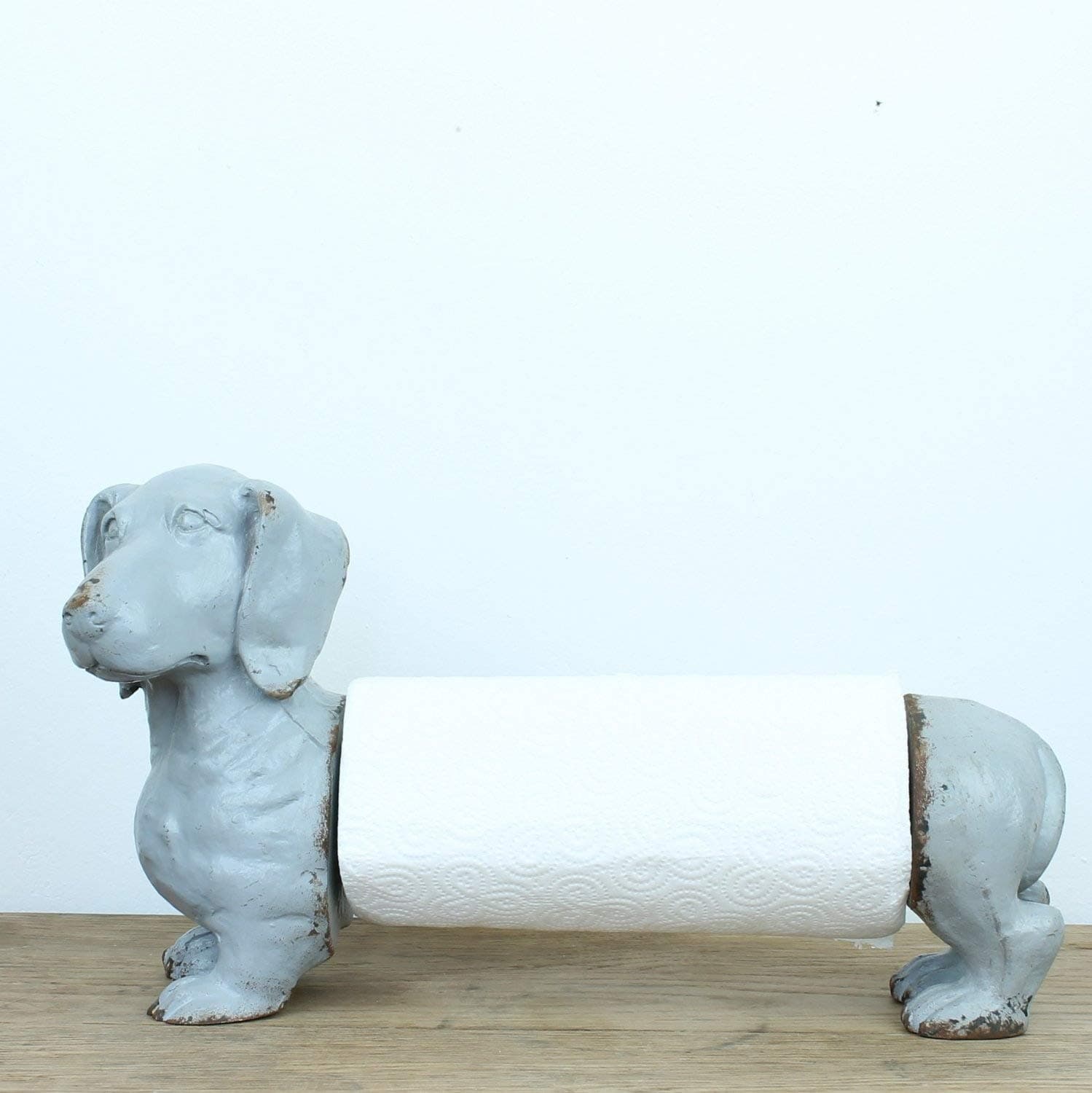 Dog kitchen roll holder