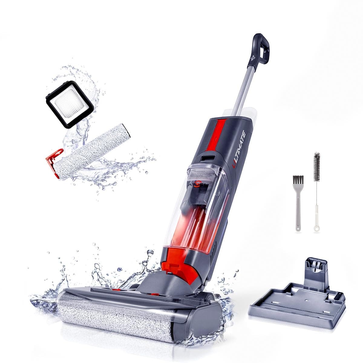 ATVEL F16 Ultimate Cordless Wet & Dry Vacuum Cleaner & Mop with UV Sterilization, Self-Cleaning, HEPA-12 Filter, LED Display, Removable Long Battery for Hard Floors & Carpets