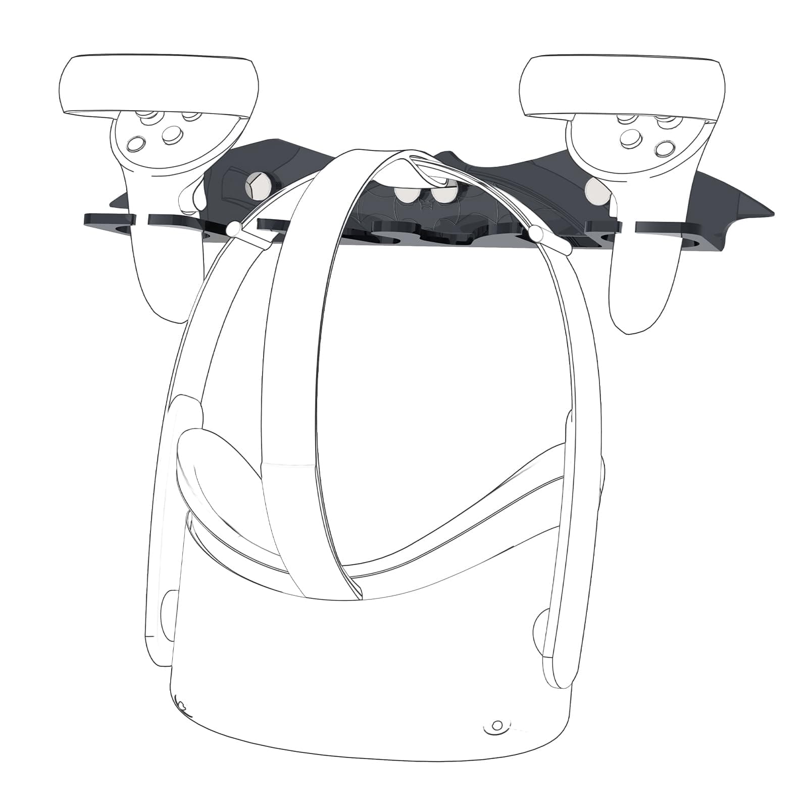 Geekria VR Wall Mount Stand Compatible with Meta Quest 3, Pro, 2, Valve Index, HTC Vive, PlayStation VR Game Accessories Storage Stand Holder Hook VR Headset (Black)