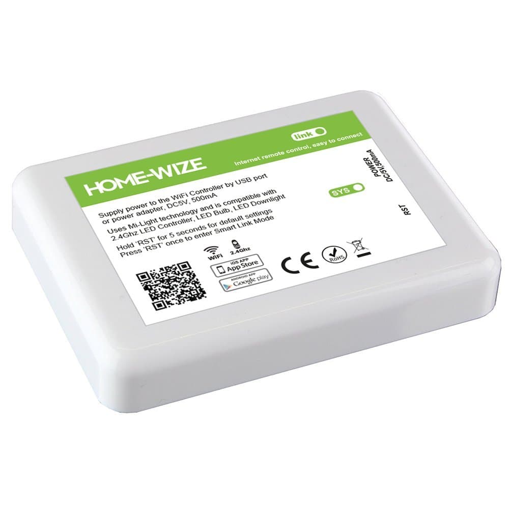Mi-Light iBox 2 Wifi Controller by Home-Wize® 2.4ghz Wireless Bridge for Controlling LED Colour Changing Light Bulbs