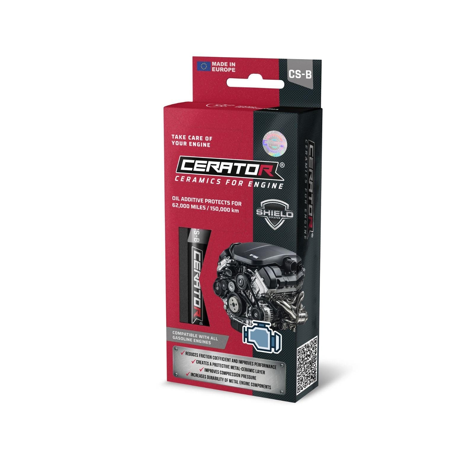 CS-B Petrol Engines Regenerator - Ceramic Revitalizant Paste - Regenerator Of Surfaces Subjected To Friction - Innovation Formula In Small Syringe