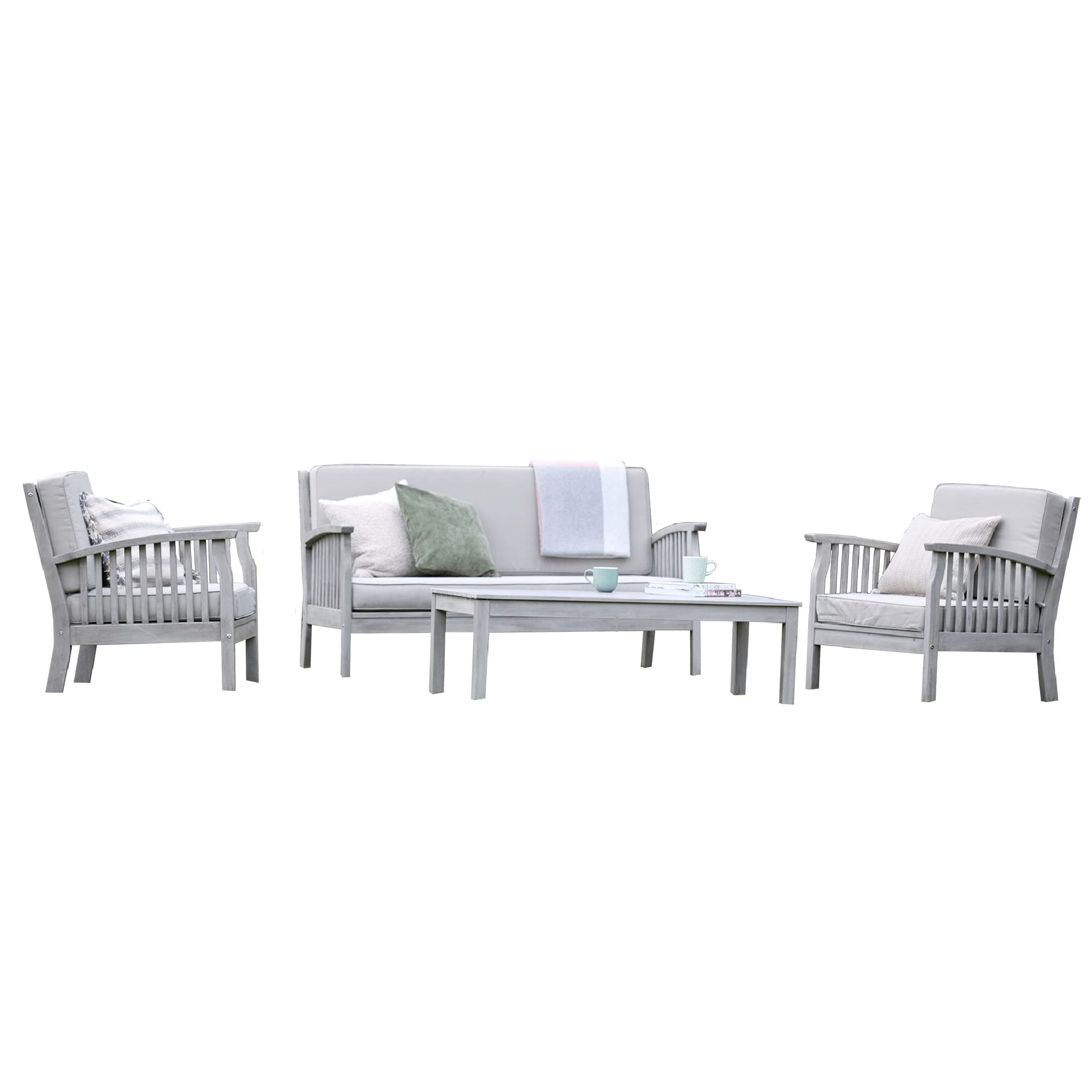Repton 4 Seater Wooden Garden Furniture Set