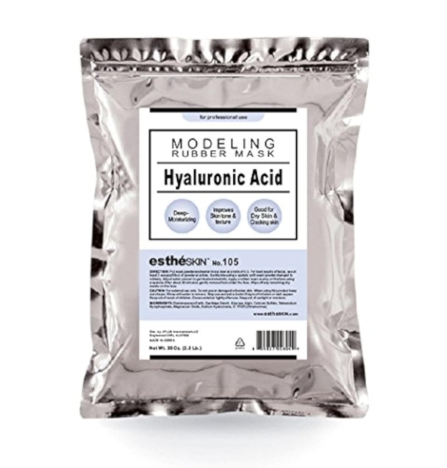 No.105 Hyaluronic Acid Modeling Rubber Mask for professional use, 35 Oz.