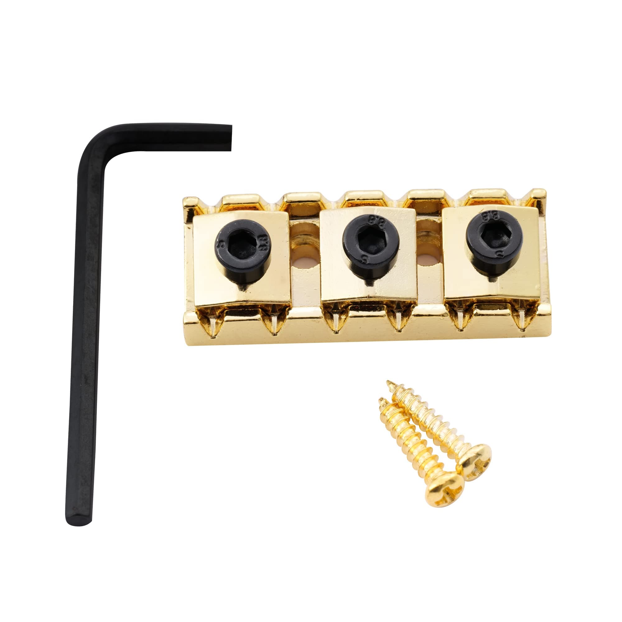 Musiclily Gold 42mm Metal Guitar Locking Nut for Floyd Rose Style Tremolo System