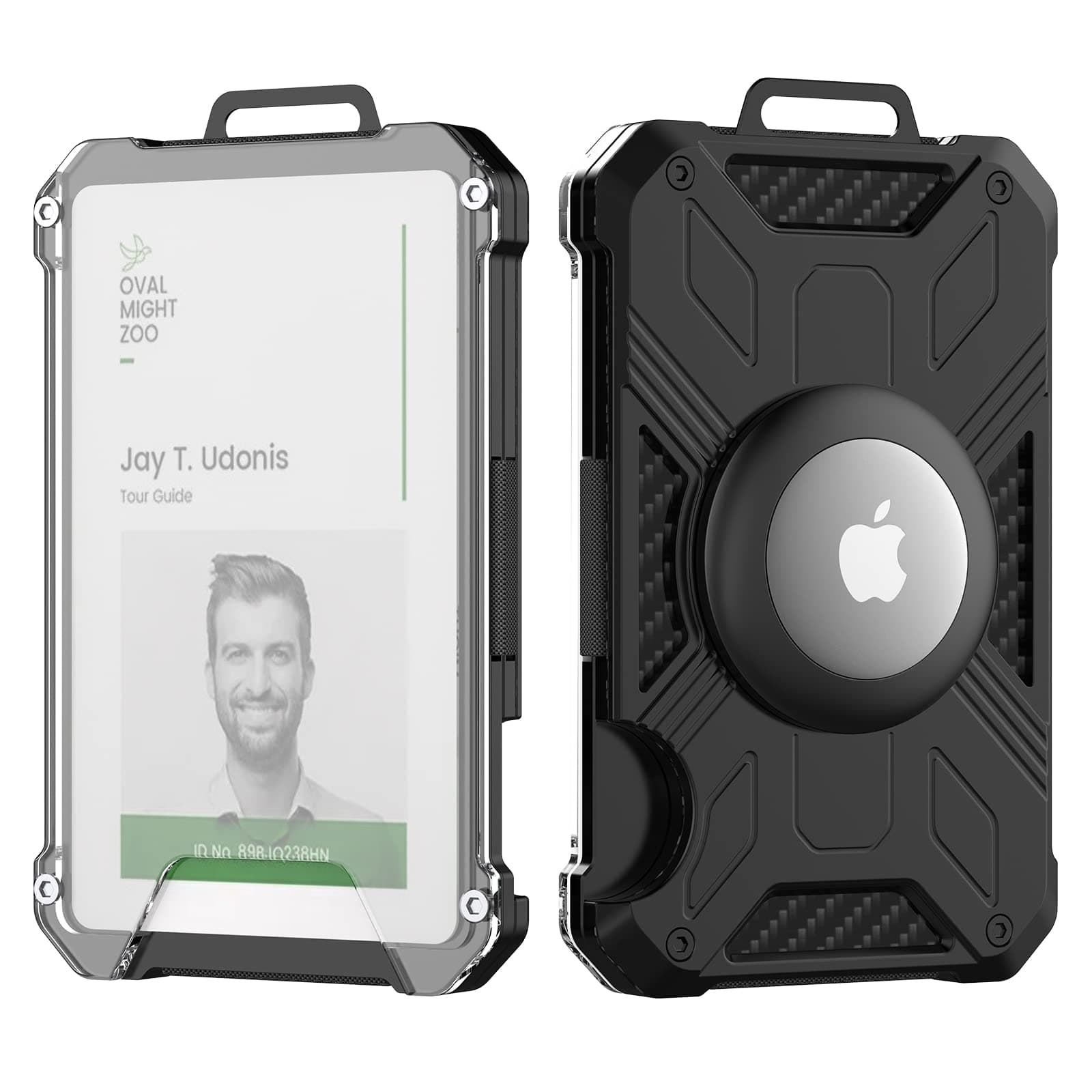 BERXOETI Metal Wallet with AirTag Holder - Swipeable ID Badge Holder AirTag Wallet for Men - Slim Aluminum Card Holder for Men (Airtag NOT Included)…