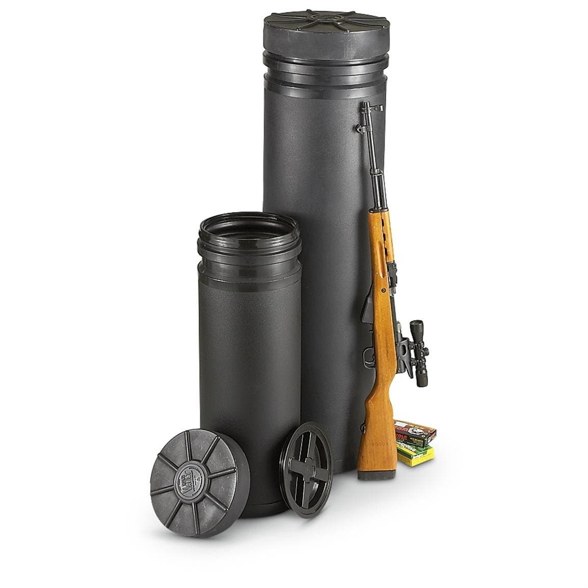 248, Black, Dry Box Cache Tube, 13" Diameter x 48" high