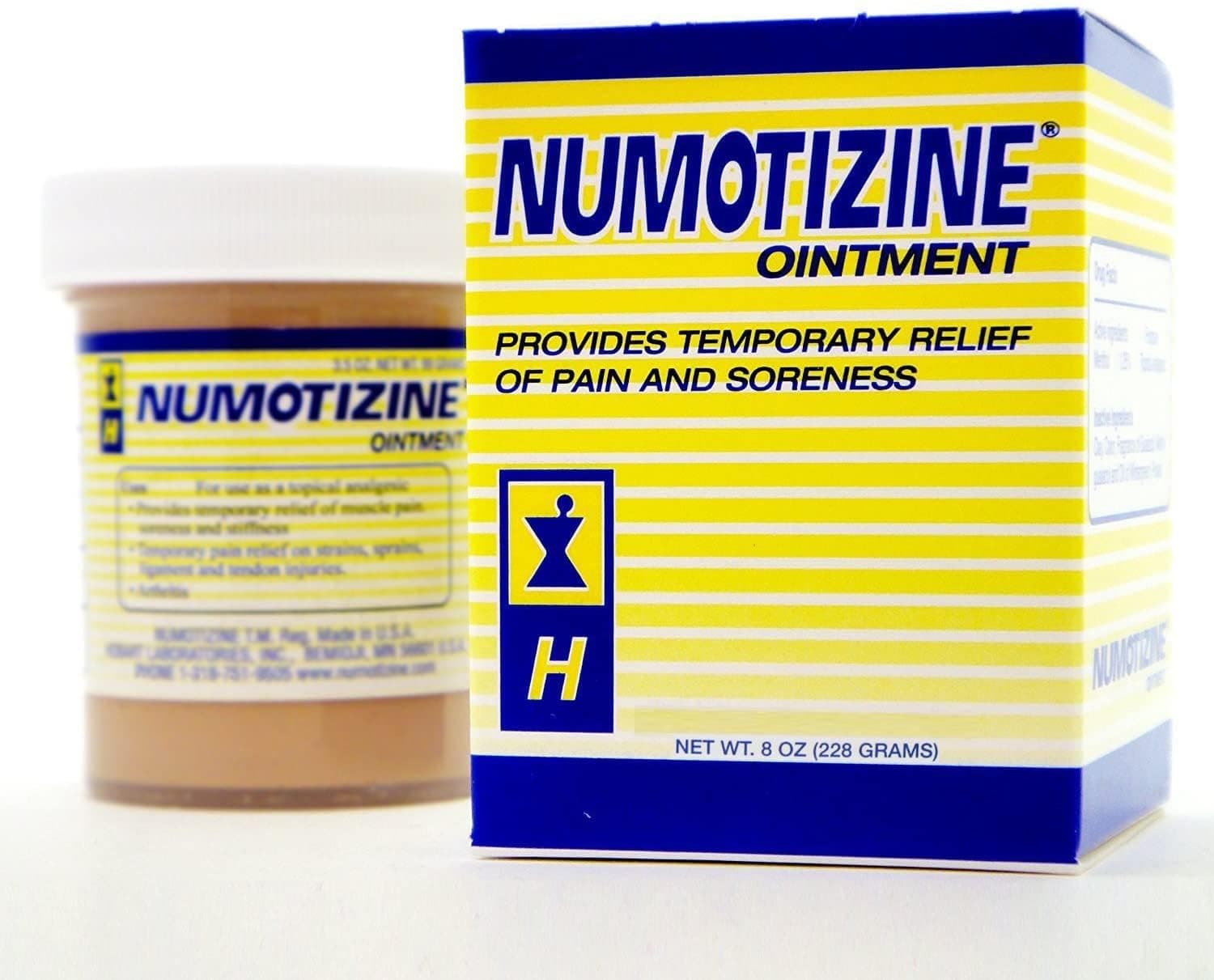 NUMOTIZINE® Pain Relief Ointment | Topical Analgesic with Menthol | Sore Muscle & Joint Discomfort, Chest Comfort | 8 oz | Made in USA