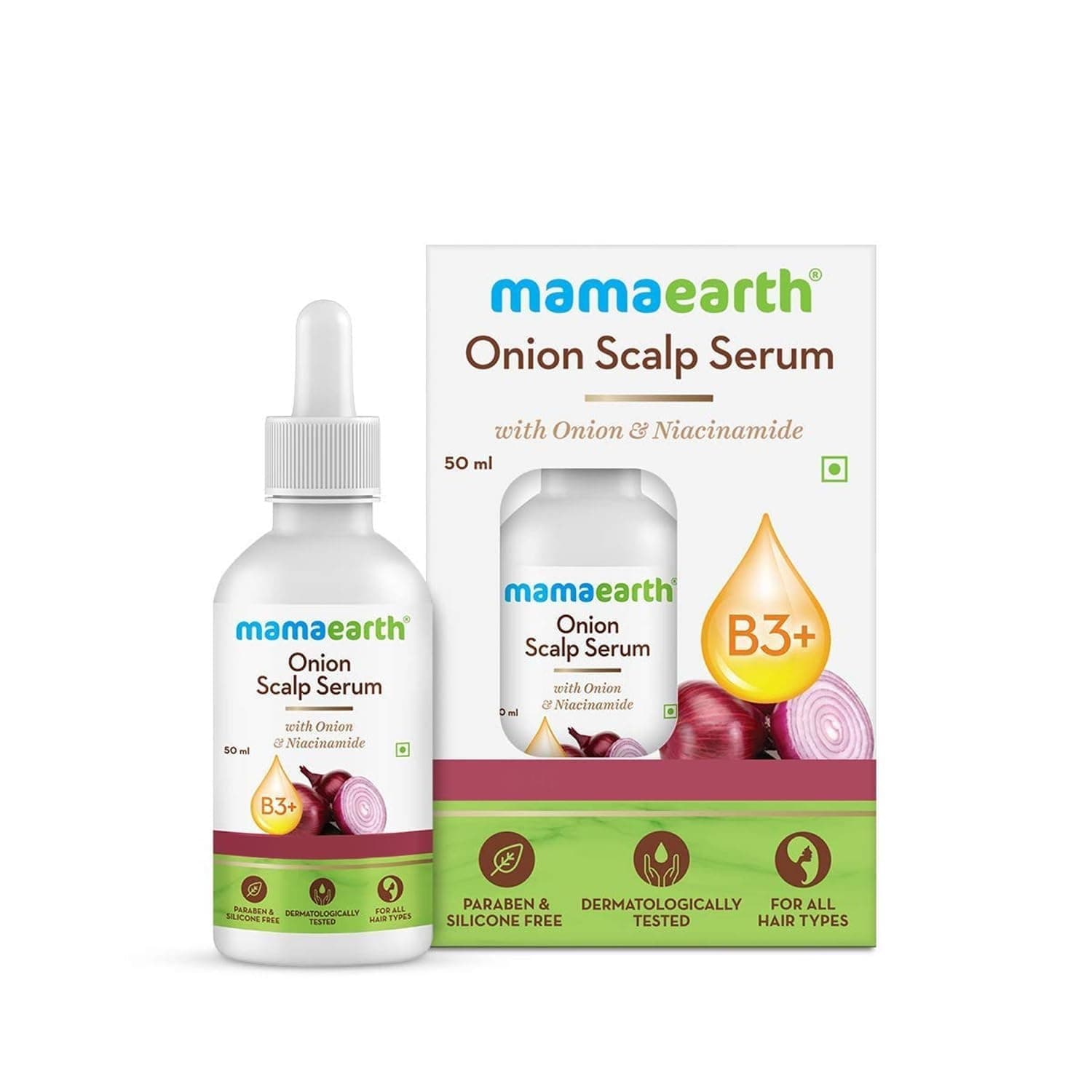 MAMAEARTH Onion Scalp Serum for Healthy Hair Growth, 50 ml