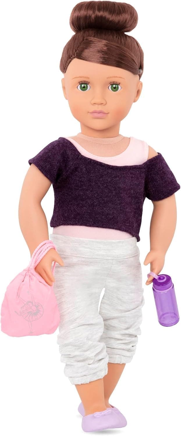Deluxe Sydney Lee Poseable Doll Set with Ballerina Outfit, Purple Dance Outfit, and Stars In Your Eyes Storybook