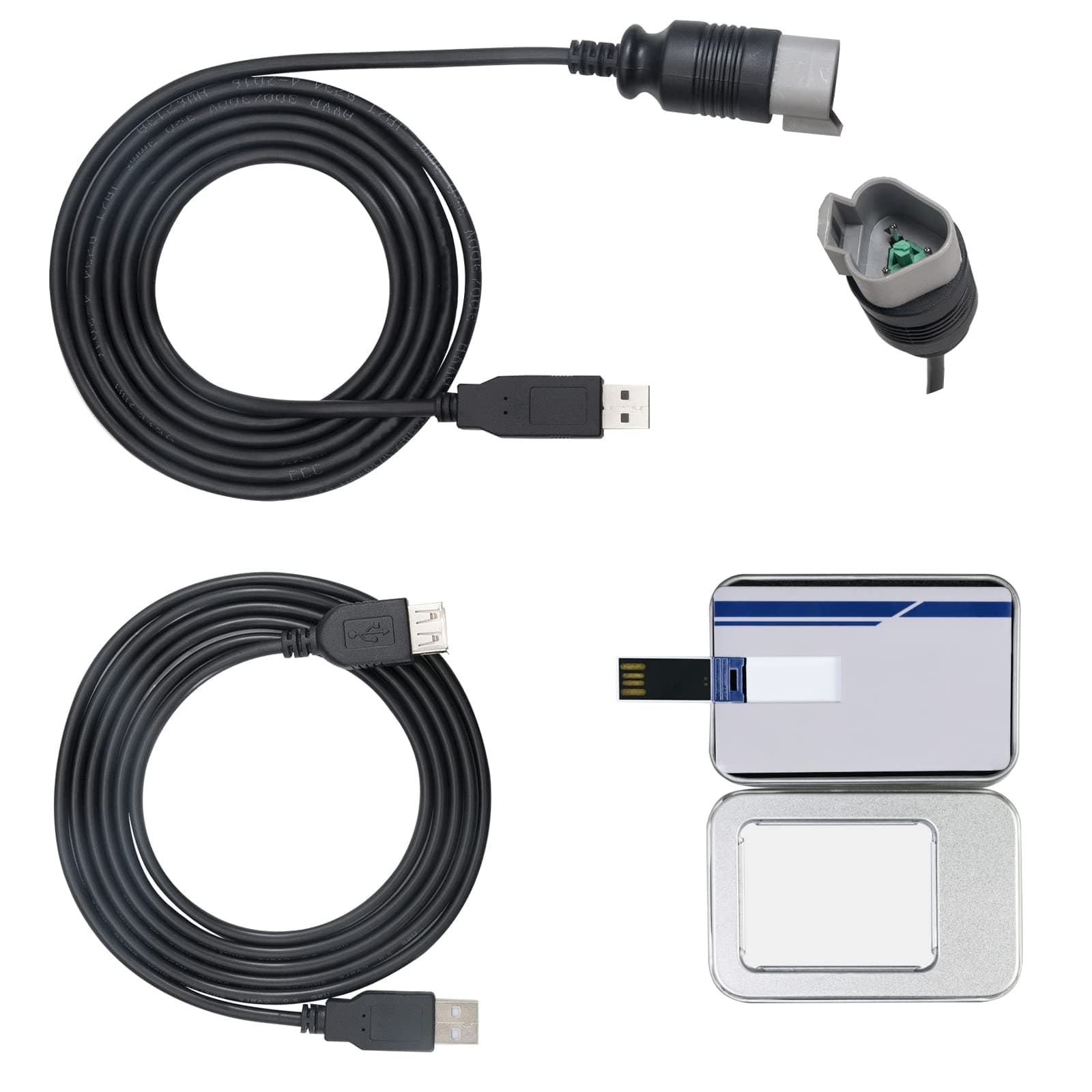 USB Diagnostic Tool Scanner KIT with Chip FT232RL Compatible with All Models Evinrude E-TEC, FICHT, DI 1999-2020, G2 Outboard Boat Marine Engines, Ytpoools