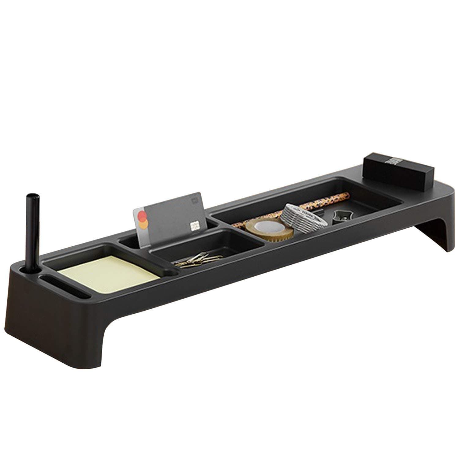 Litem Desk Organizer, Desk Stationery Organizer, Card/Pen/Pencil/Mobile Phone Office Supplies Holder Collection Desktop Organizer - Dark Grey