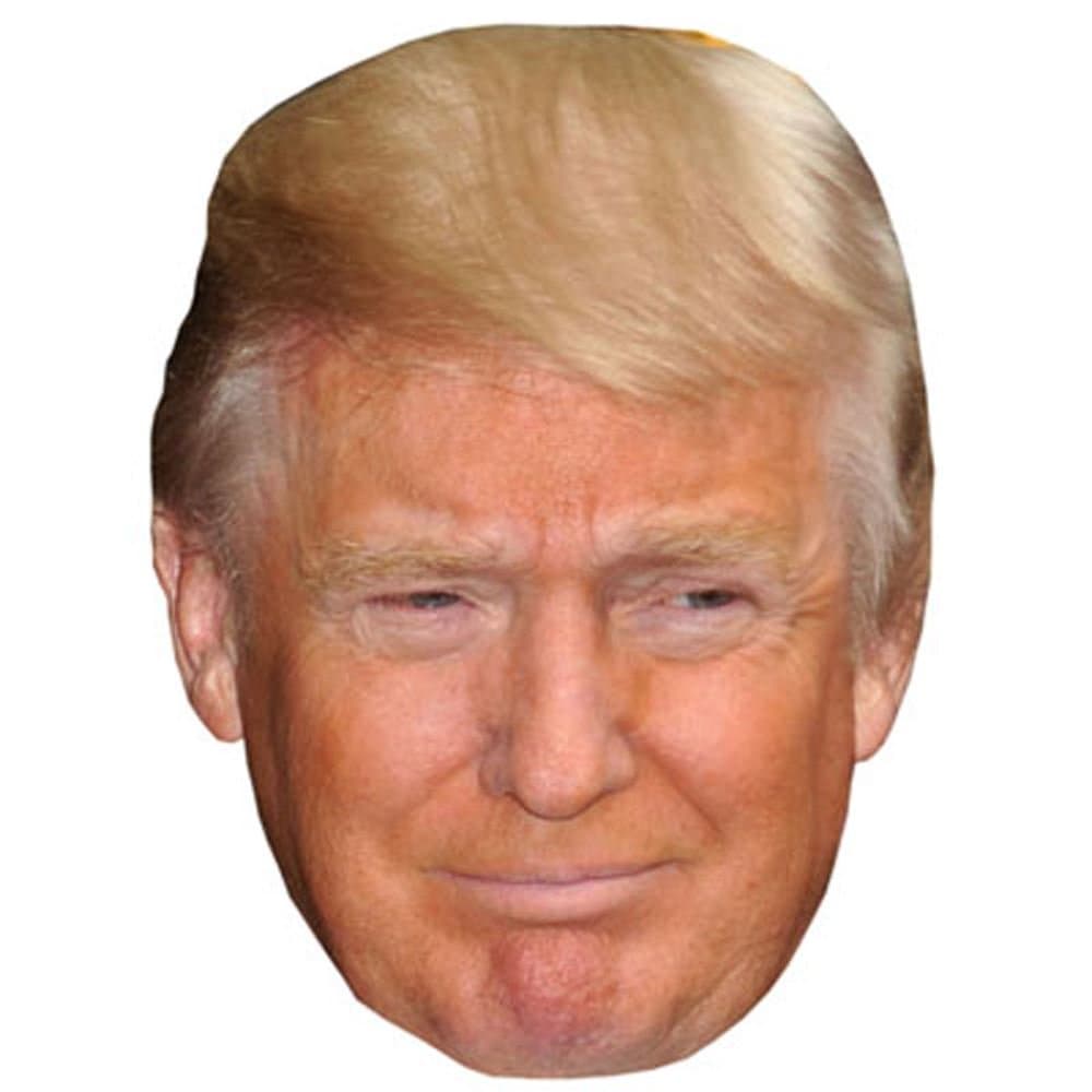 Donald Trump Celebrity Mask, Flat Card Face, Fancy Dress Mask