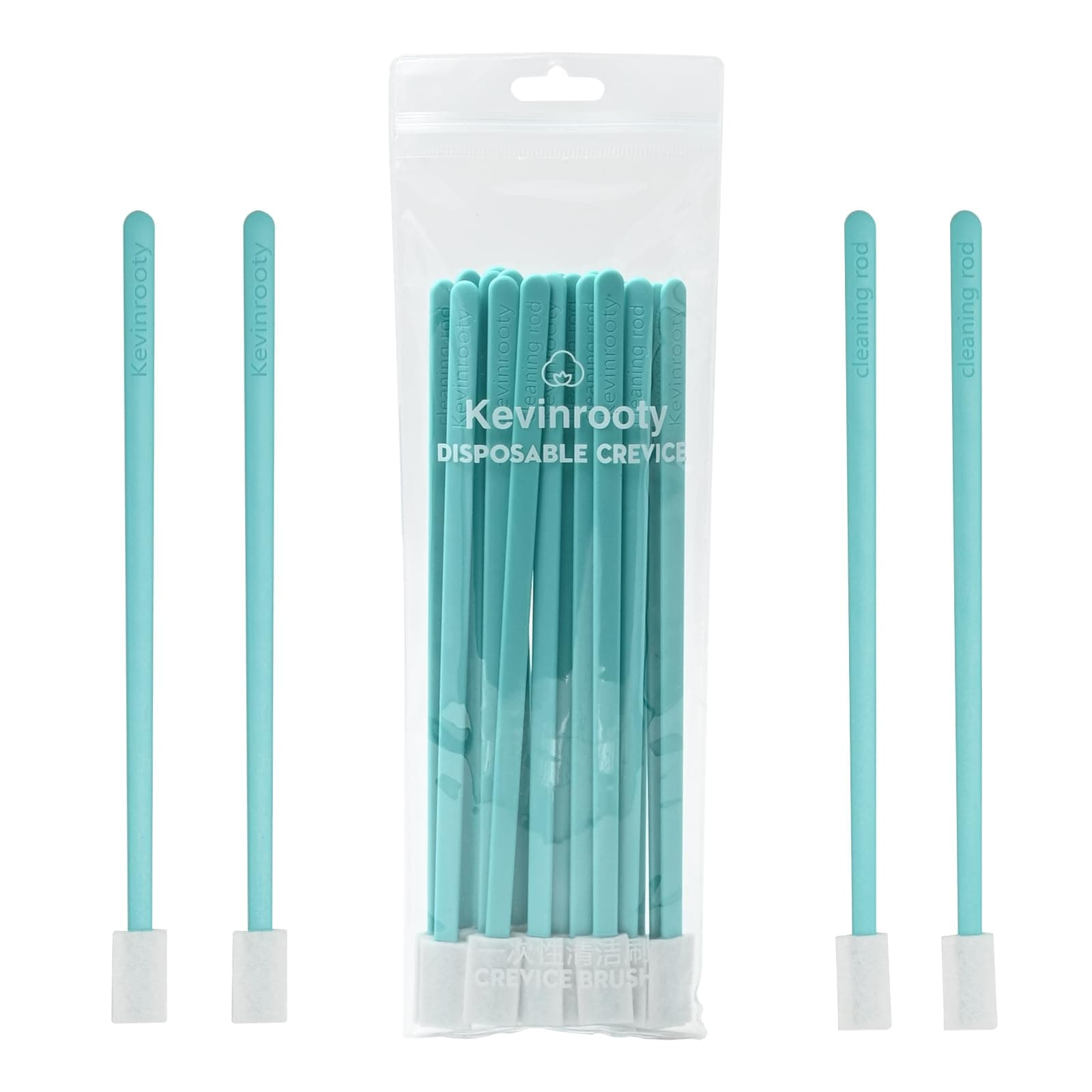 Kevinrooty 20PCS Crevice Cleaning Brush Tool Kit, Disposable Toilet Brush & Seat Cleaner (Blue)