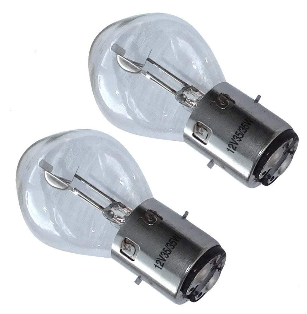 PAIR OF BULB 12V 35/35W BA20D MOTORCYCLE MOTORBIKE SCOOTER HEADLIGHT FRONT LAMP PROJECTOR GLOBE BILUX
