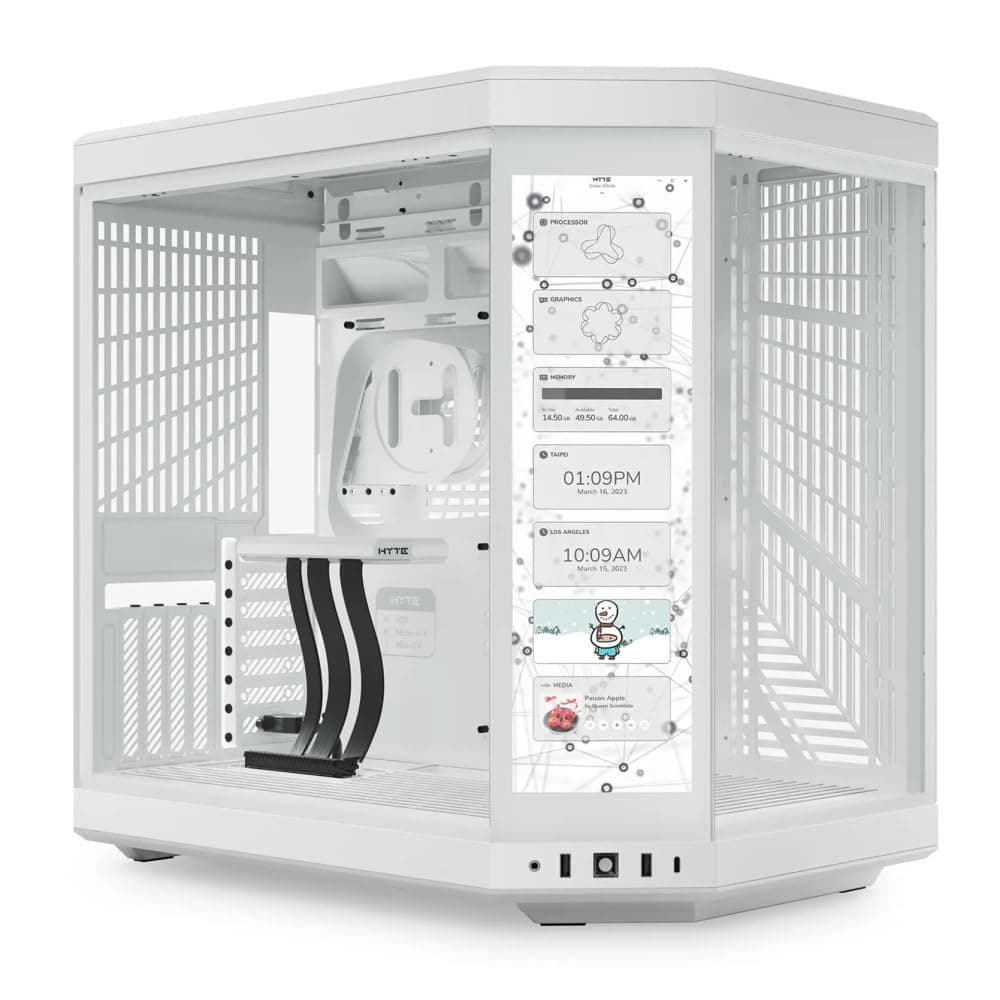 Hyte Y70 Touch Mid Tower Case White (E-ATX/ATX/M-ATX/M-ITX)