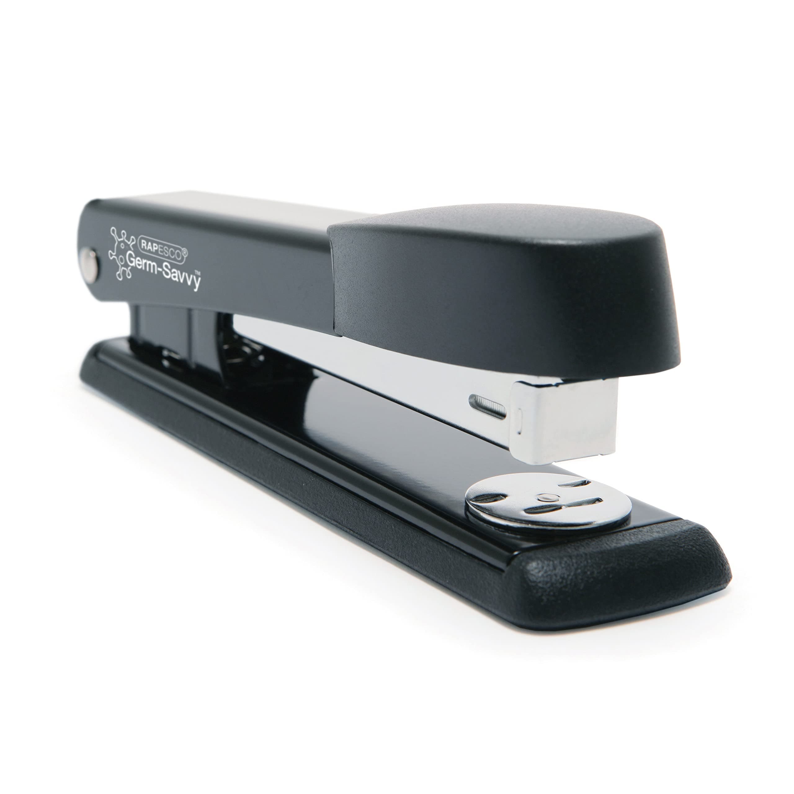 Rapesco R54500B2 Germ-Savvy Antibacterial, Marlin Full Strip Metal Stapler, Black
