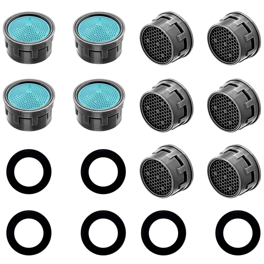 ALTON ALD345, 10-Piece Replacement Water Aerator Tap and Faucet Foam Flow with Washers, Blue
