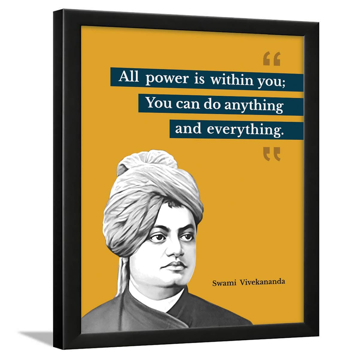 Chaka Chaundh - Suitable Swami Vivekananda Motivational Quotes frames for OFFICE & STUDENT- Framed Posters with Frame - Quotes Wall Frames - Photos with Quotes - (14 X 11 inches)