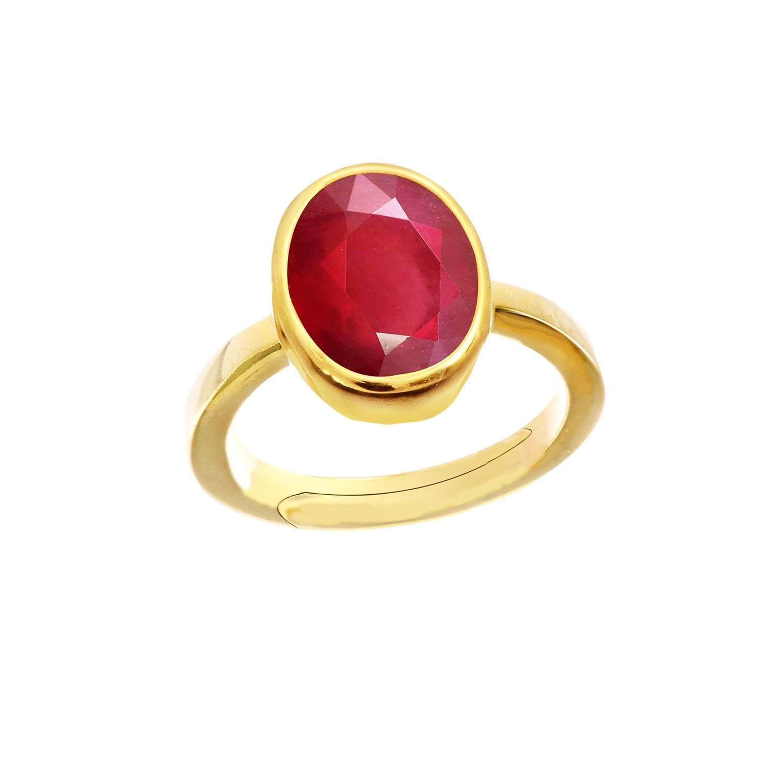 TODANI JEMS11.25 Ratti Certified Unheated Untreate 10.62 Carat A+ Quality Natural Burma Ruby Manik Gemstone Ring For Women's and Men's, Shell, Ruby