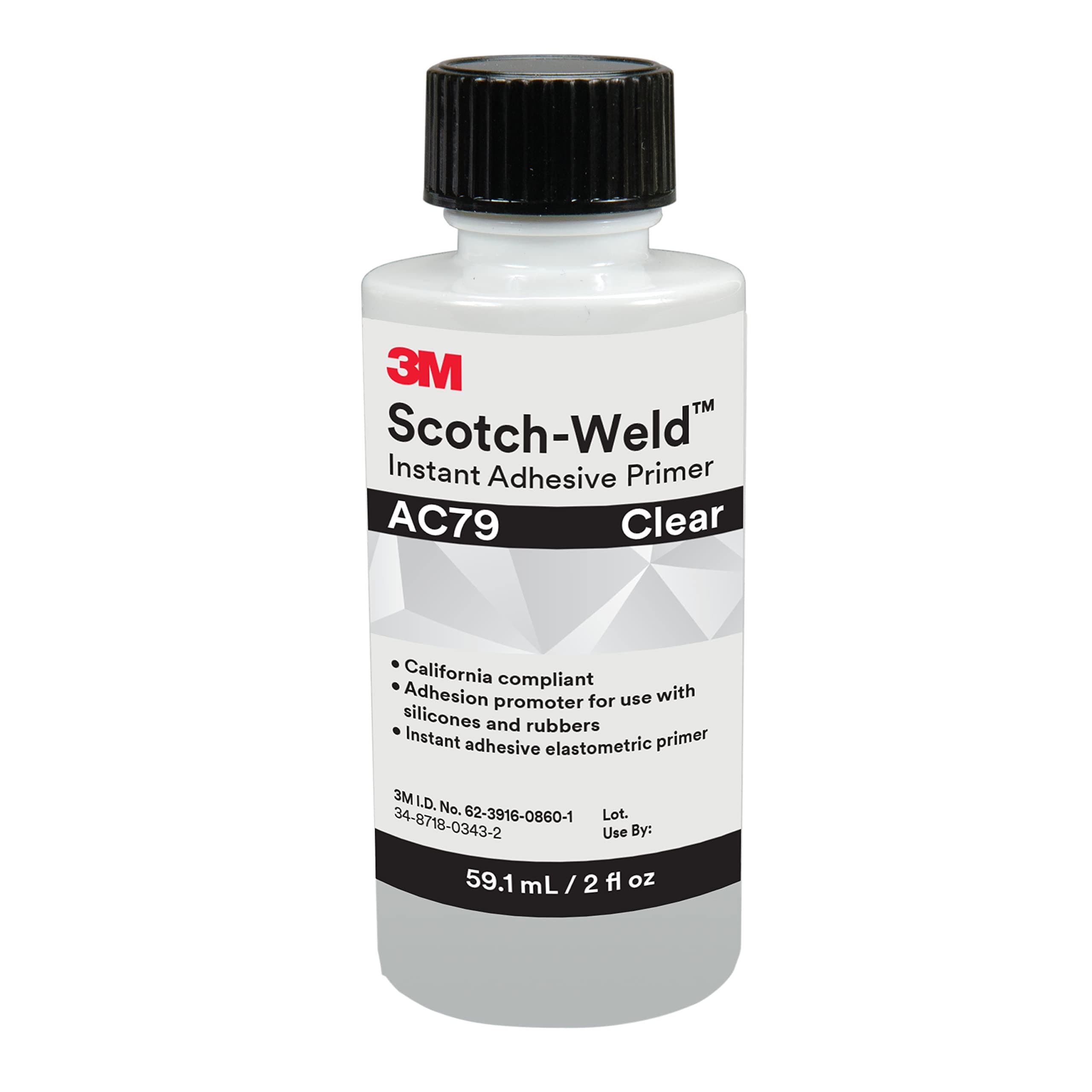 3M Scotch-Weld AC79 Clear Instant Adhesive Primer, 2 fl oz Bottle