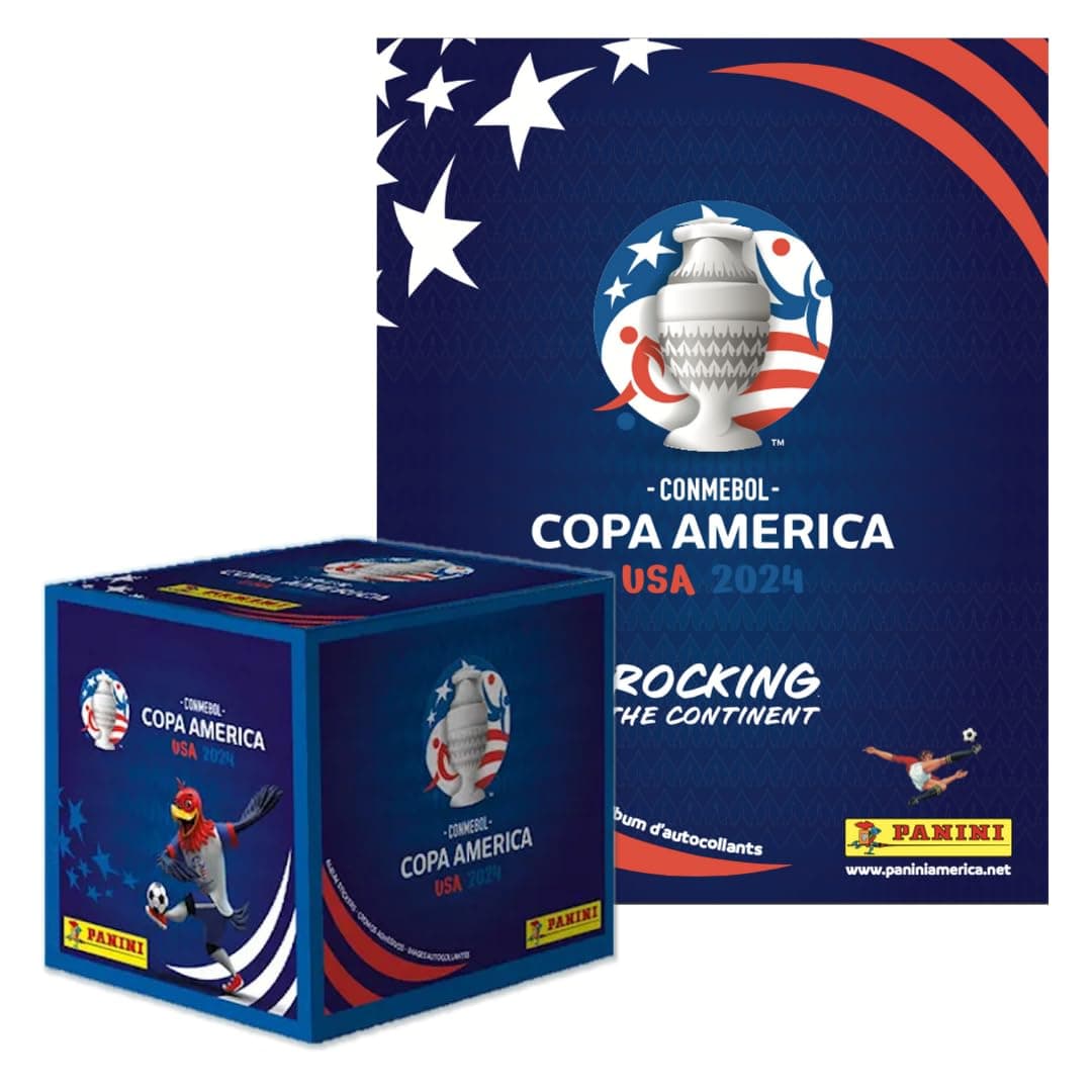 Panini® COPA America 2024 USA - One Soft Cover Album and One Sticker Box, Blue