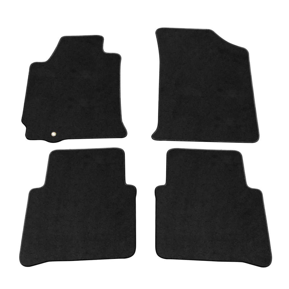 IKON MOTORSPORTS Floor Mats Carpet Compatible with 2007-2012 Nissan Altima 4 Door, Front Rear Black Nylon Carpets Mats 4 Pieces Set