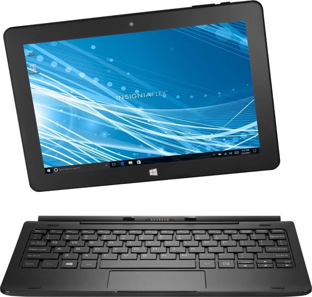 Insignia Flex Tablet (NS-P10W8100) Black - 32GB, 10.1" Tablet w/ Keyboard, Windows 10, USB-C