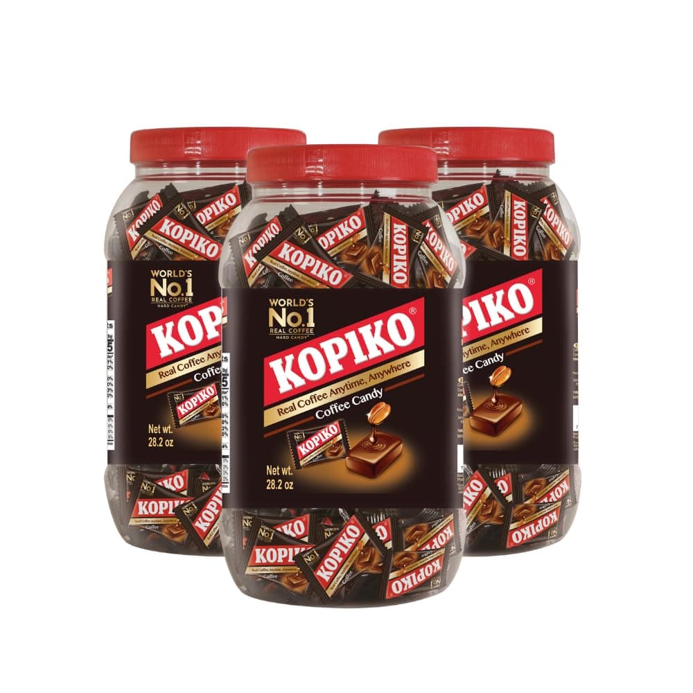 Kopiko Coffee Candy – Bold-Tasty Hard Candy from Indonesia with Real Coffee Extract – A Satisfying Boost for On-the-Go Energy (3-Pack 28.2oz Each)