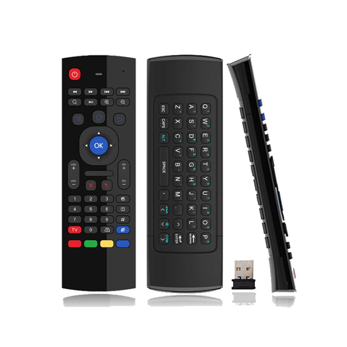 Air Fly Mouse Universal Smart Remote with Keyboard and Intelligent Learning (IR Learning Feature) for Smart TV,Android TV Box,Mini PC, Laptop, Projector,IPTV, HPTV, Set top Cable TV and Gaming
