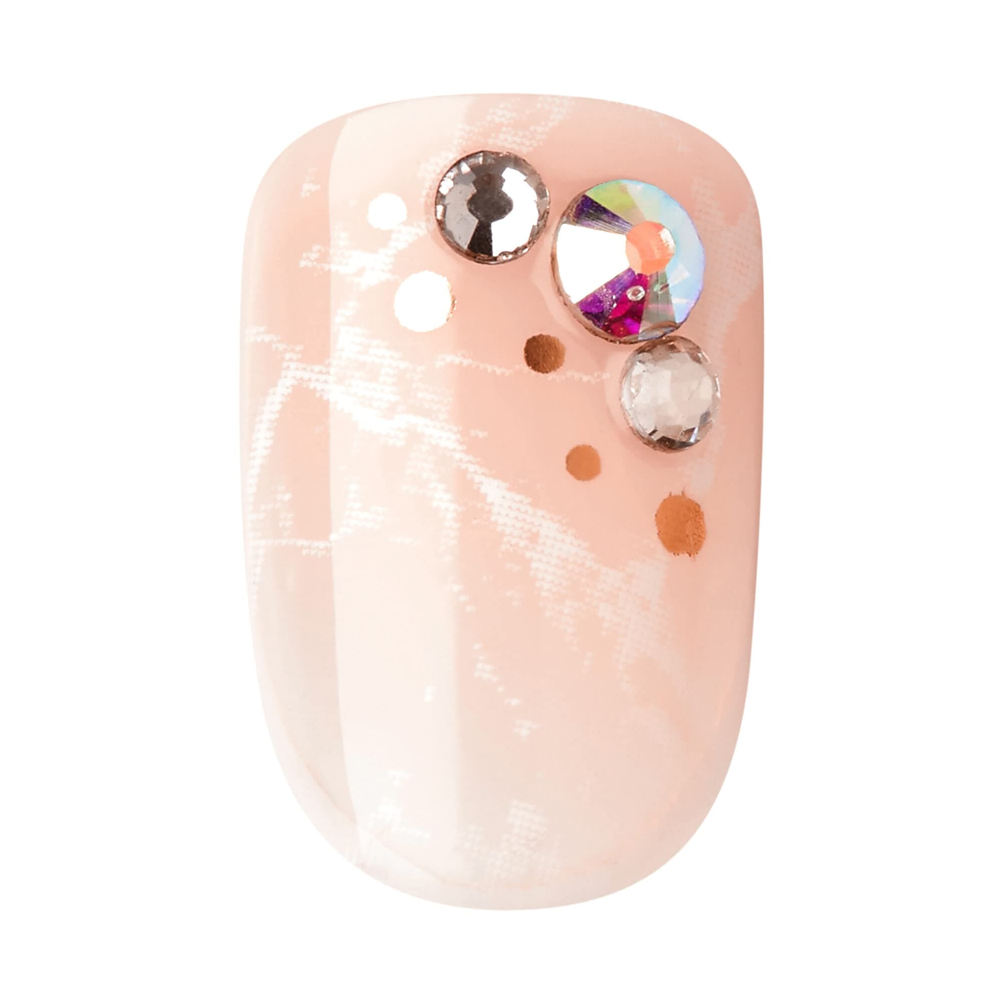 Kiss imPRESS Press-On Manicure Nails - My Worth, Short, Square, French, Easy Press On, Chip Proof, Smudge Proof, Waterproof, No Dry Time, Comfort & Secure, Super Hold Adhesive, 30 Count