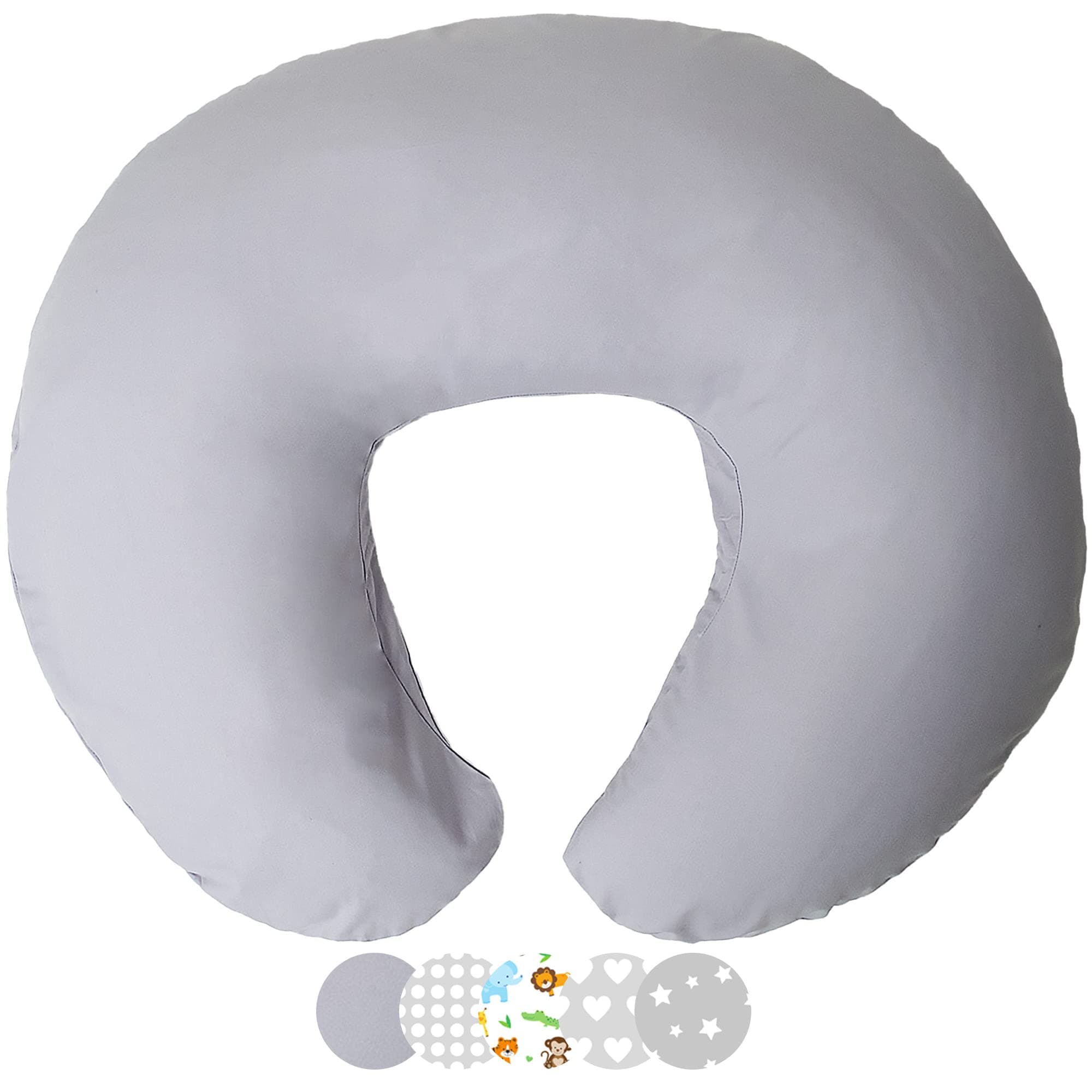 Niimo Nursing Pillow - 100% Cotton Breastfeeding Cover, Ergonomic Baby Support Pillow, Machine-Washable Baby Feeding Pillow, Multifunctional Feeding Pillows for Breastfeeding & Bottle-feeding