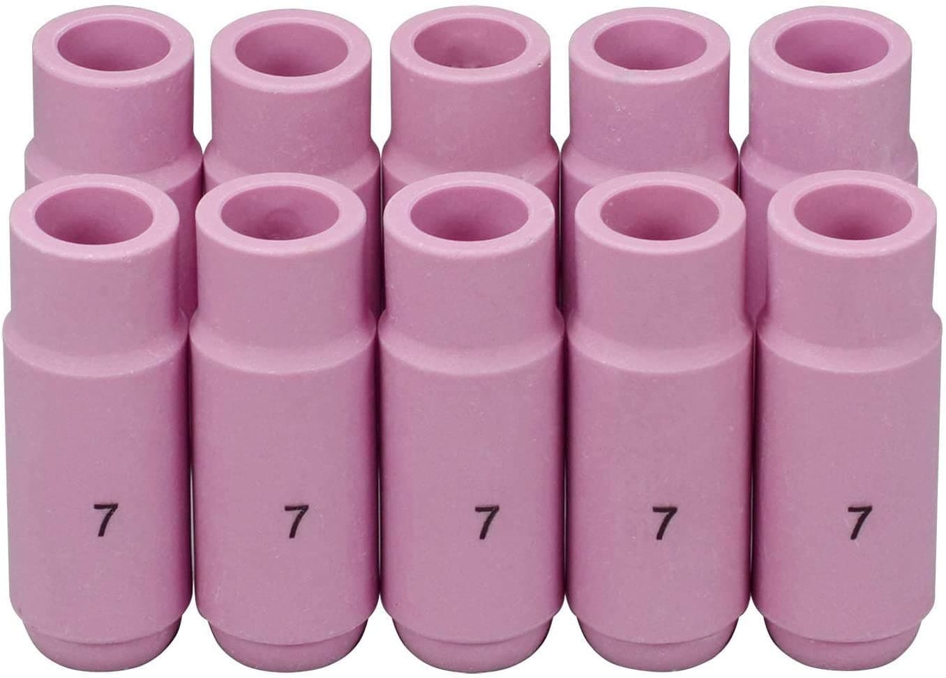 RIVERWELD 10PK TIG Alumina Nozzles Shield Cup Optional 10N50 4# 10N49 5# 10N48 6# 10N47 7# 10N46 8# Fit DB PTA SR WP 17 18 26 TIG Welding Torch Accessories (10N47 7# 10PK)