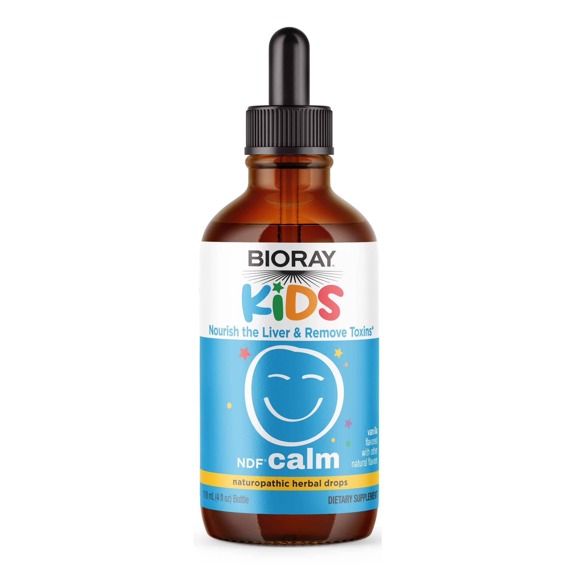 Kids NDF Calm, Vanilla - 4 fl oz - Nourish the Liver & Remove Toxins - Non-GMO, Vegan, Gluten Free - 2-4 Month Supply