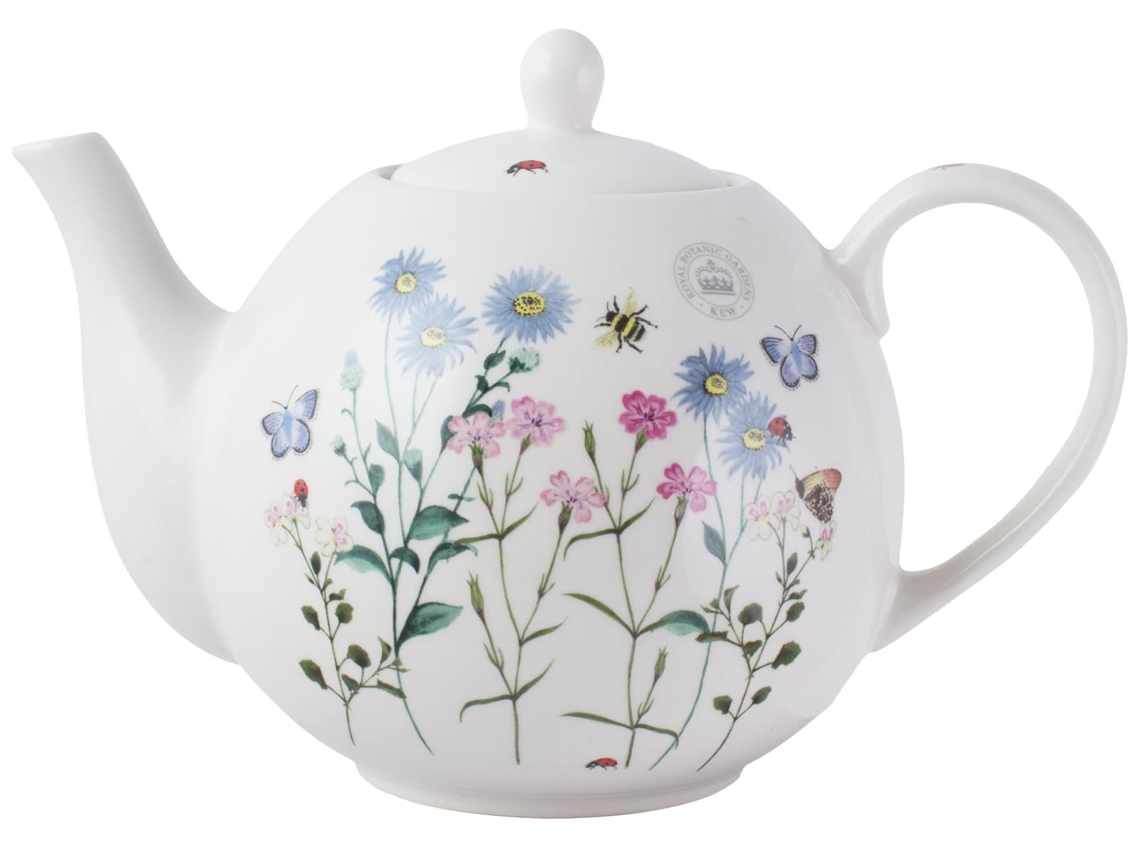 Royal Botanic Gardens, Kew “Meadow Bugs” 8-Cup Ceramic Teapot by Creative Tops, 1500 ml (51 fl oz)