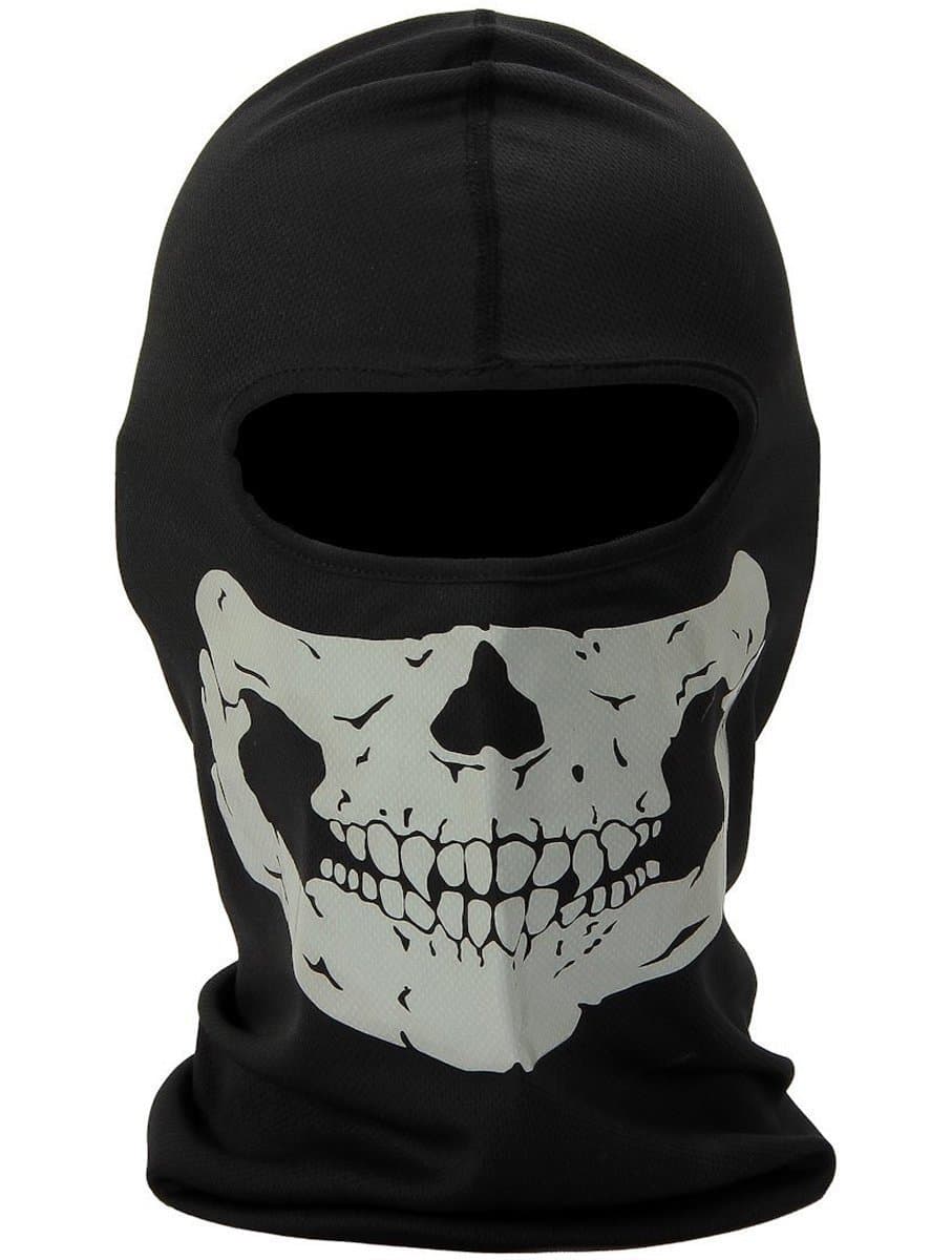 Black Balaclava Ghosts Skull Full Face Mask, Carnival Masks Tactical Balaclava Hood for Men Women Youth Halloween Cosplay Outdoor Sport Cycling Hiking Skiing